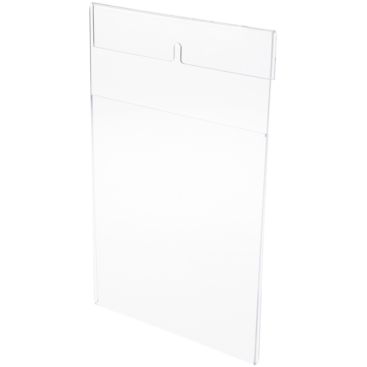 Plymor Clear Acrylic Top-Fold Literature Sign Holder Frame (Wall Mount), 7" W x 11" H
